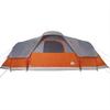 Dome Family Tent for 11 Persons Grey and Orange Waterproof