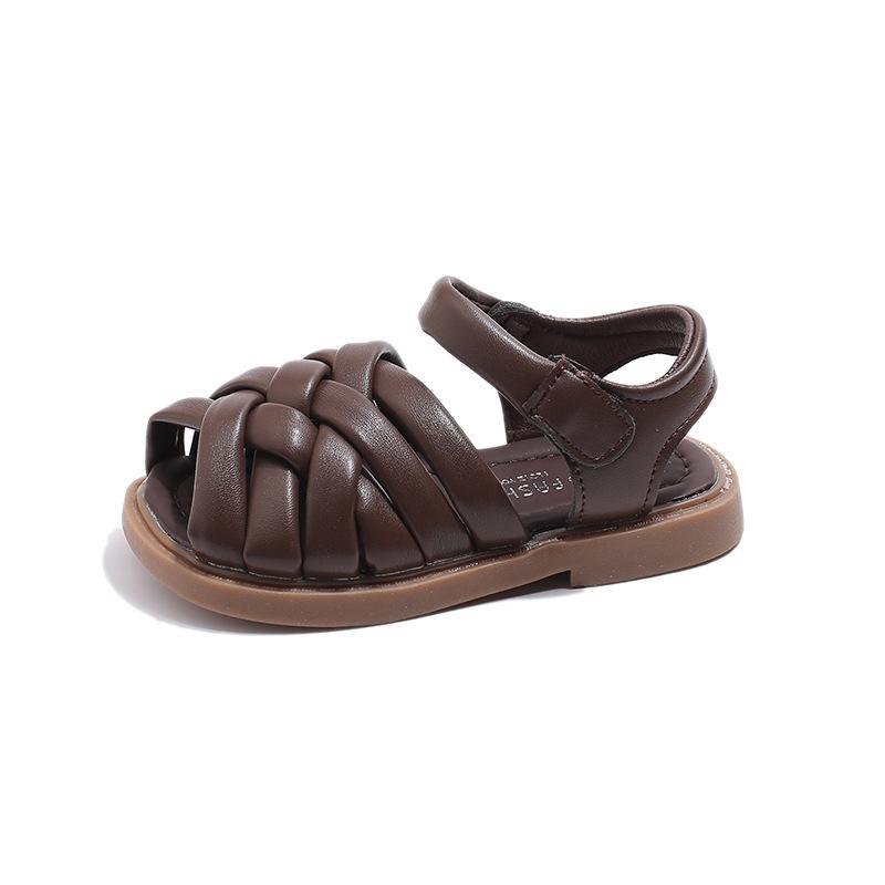 Kids Sandals for Girl Woven Kids Shoe Girls Beach Shoes Solid Color Children Sandals Toddelr Girls Shoes Princess Shoe Sandalias