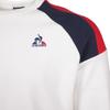 Sweat ras de cou blanc avec logo brodé Homme LE COQ SPORTIF