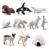 Popular Simulation Arctic Animal Figurines: Polar Bear, Fox, Seal, Walrus, Whale