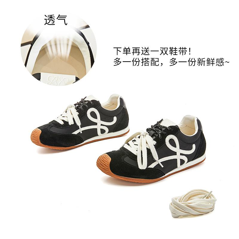 inner height increase 4cm pair of shoelaces Dexun shoes 2025 autumn new mango head Forrest Gump shoes women's casual sports shoes women