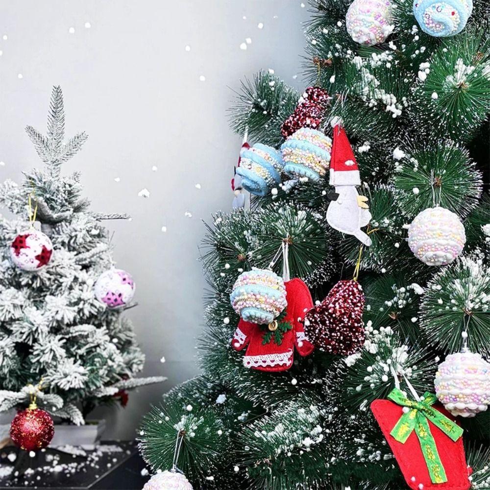12Pcs Foam Hanging Balls for Christmas Tree Macaron Color Christmas Spheres Pendant  Indoor