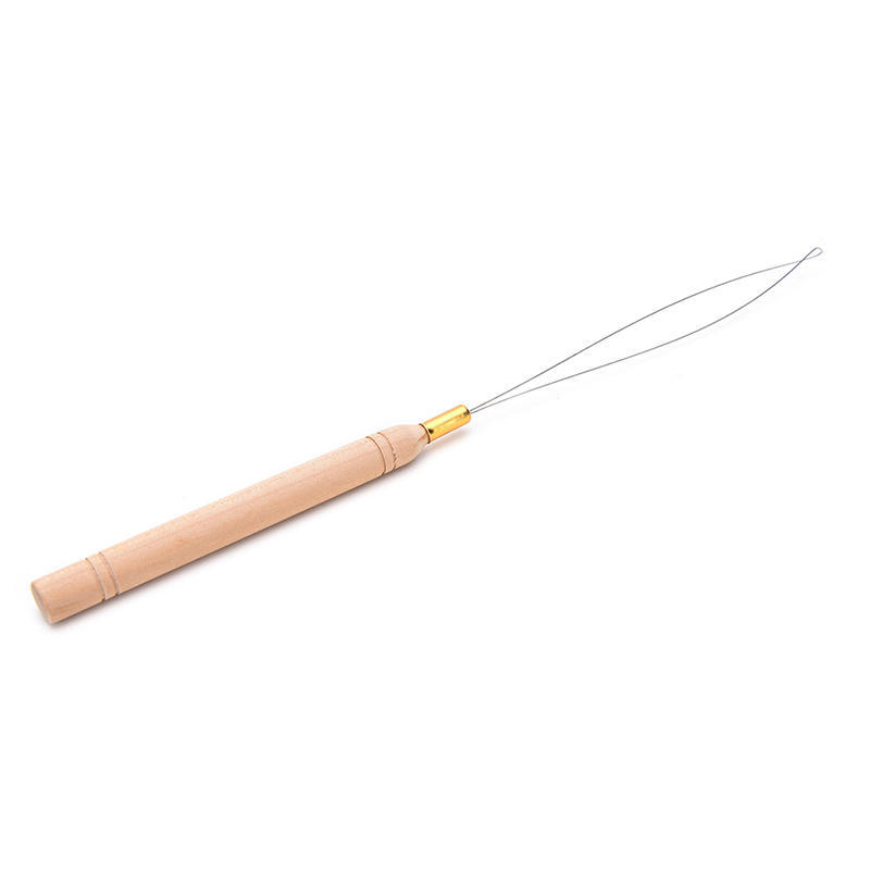 Wooden Handle Pulling Loop Needle Hair Extension Tools For All Kinds Micro Beads
