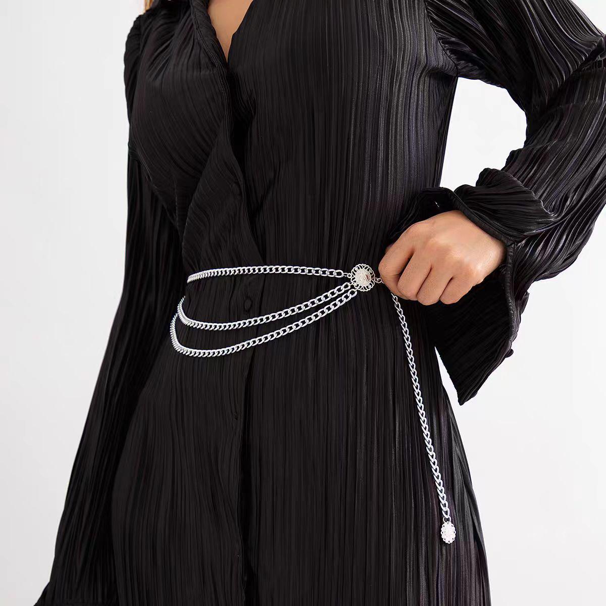 

Металлическая цепочка на талию «Подсолнух» для женщин - Регулируемое украшение на пояс в европейском и американском стиле