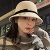 New Hepburn Woolen Bucket Hat Women's French Retro Autumn and Winter Top Hat Basin Hat Elegant White Hat