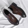 Fashion Men's Casual Shoes Large Size Thick Bottom Heightening Leather Oxfords Breathable Business Dress Spring Season Trendy Footwear