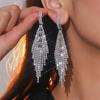 Women's Long Earrings Full of Diamonds and Tassels, High-end Luxury Stud Earrings