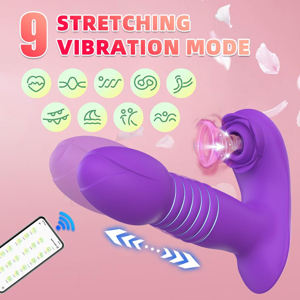 APP Remote Control Female Vibrator Wearable Panties Vibration Massager Sex Toys Dildo Clitor Sucking Retractable Couple Toys