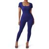 Tang Jun Seamless Ribbed Short Sleeve Jumpsuit with Built-in Bra