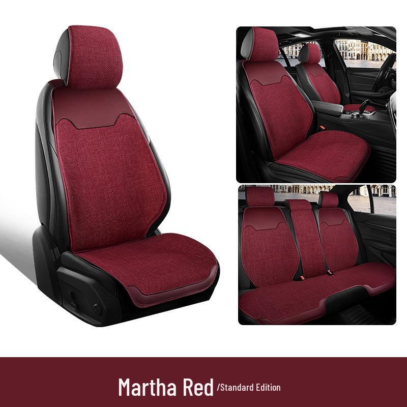Breathable Linen Seat Covers for Geely Galaxy L7/LT MAX - Asian Games Phantom Design