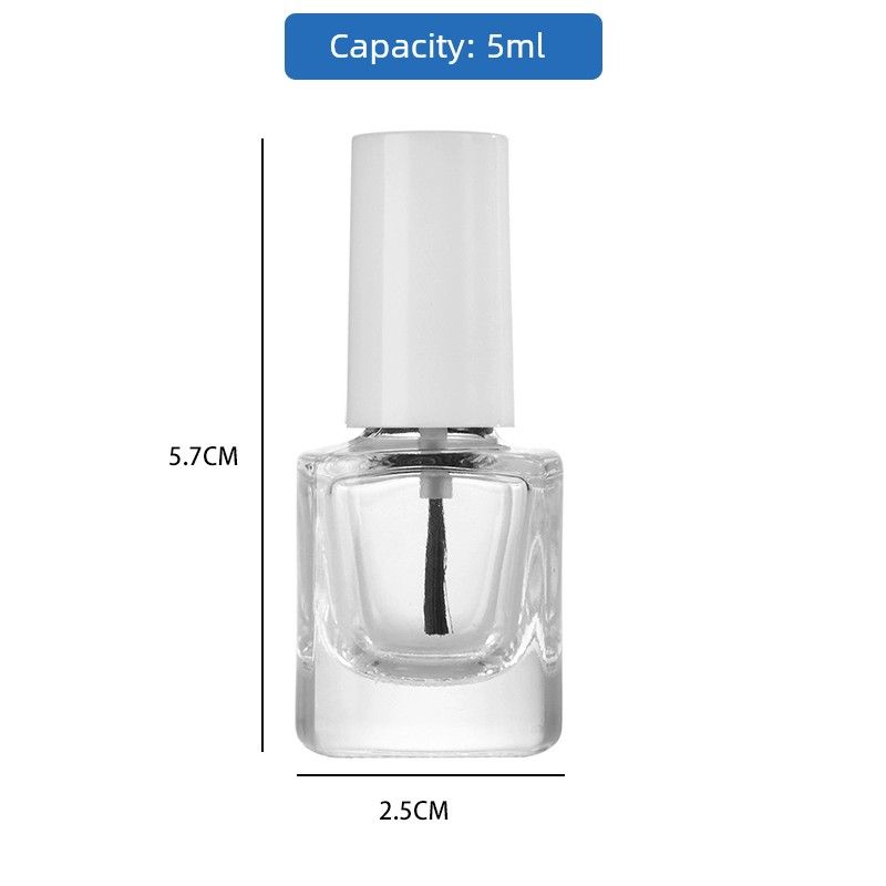 Factory Direct Sales In Stock Nail Polish Bottle Empty Glass Bottle Brush with Lid Nail Polish Sub-Packaging Blush Glue Medicine Bottle Lot