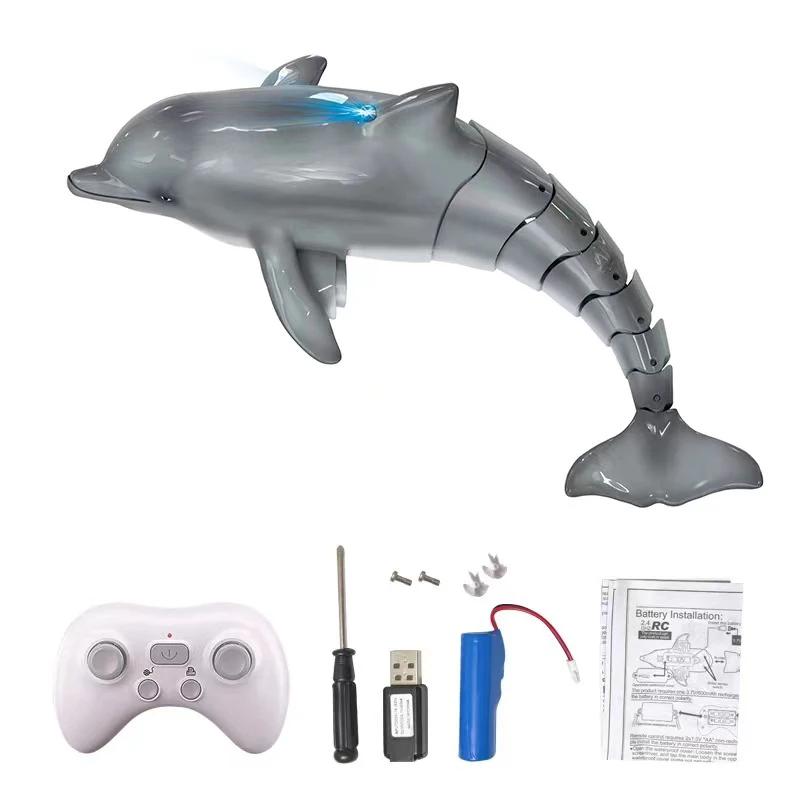 Ungiftiger Fernbedienungs-Delfin 2,4G Simulation RC Tiere Boot Spielzeug Elektrisches Funkgesteuertes Schiff Wasser Outdoor Spielzeug Für Kinder Kinder Geschenke