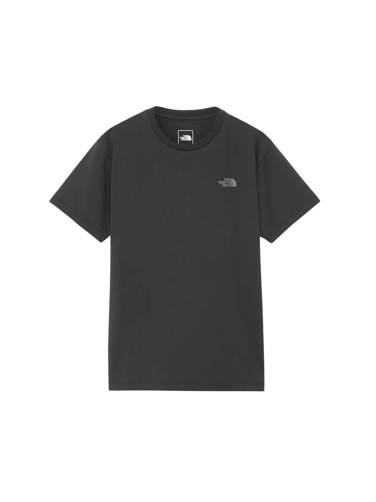 North Short Sleeve Bandana Square Logo Tee for UV Size S [The Face] Women, Quick-Drying, Anti-Static, Protection, Black,