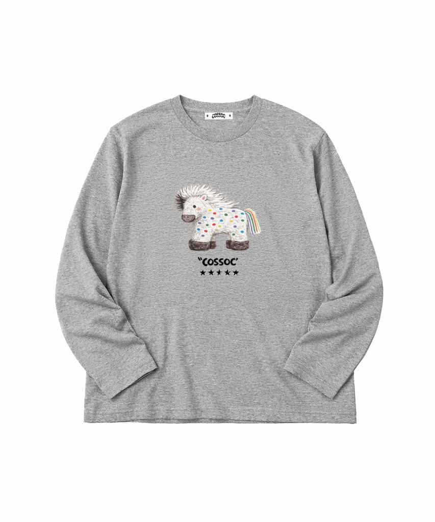 Koso Cc Rainbow Horse Long Sleeve (Gray)
