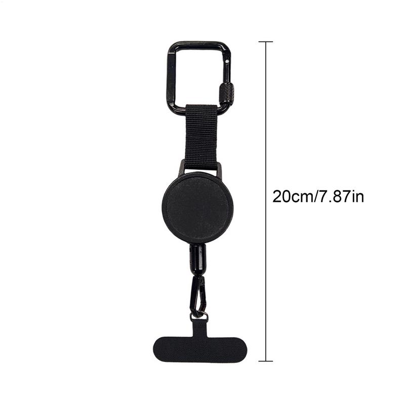 Anti-Theft Phone Tether Retractable Phone Lanyard Tether Cellphone Tab Strap with Carabiner Anti-Drop Harness for Outdoor Hiking