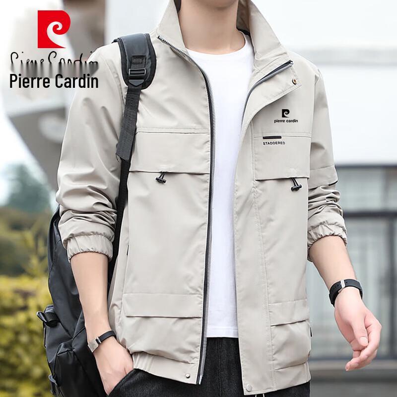 Pierre Cardin Men's Loose Fit Stand-Up Collar Jacket