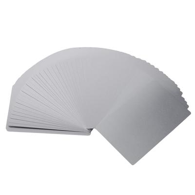 50PCS  Mark Engraved Business Visit Name Cards Smooth Aluminum Alloy Metal Business Cards Blank Tablet for Office Clients
