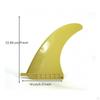 Single Fin 9 Inch with Mounting Base Curved for Longboarders, Surfers, Surfing Black