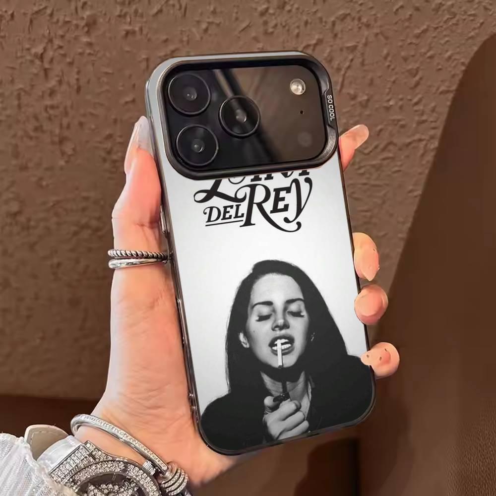 Lana Del R-Rey Phone Case For iPhone 17 16 15 14 13 12 11 Pro Max Plus Silver candy Matte Cover