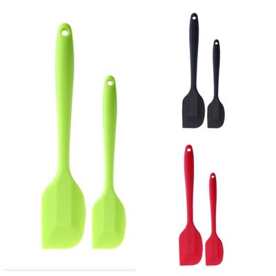 2pcs Long Handle Silicone Spatula Silicone Baking Spatula Set Silicone Butter Spatula  Cooking Class