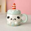 Birthday Gift Cake Cup Cute Mug Girls High Value Ceramic Cup Children's Design Sense Niche with Cover