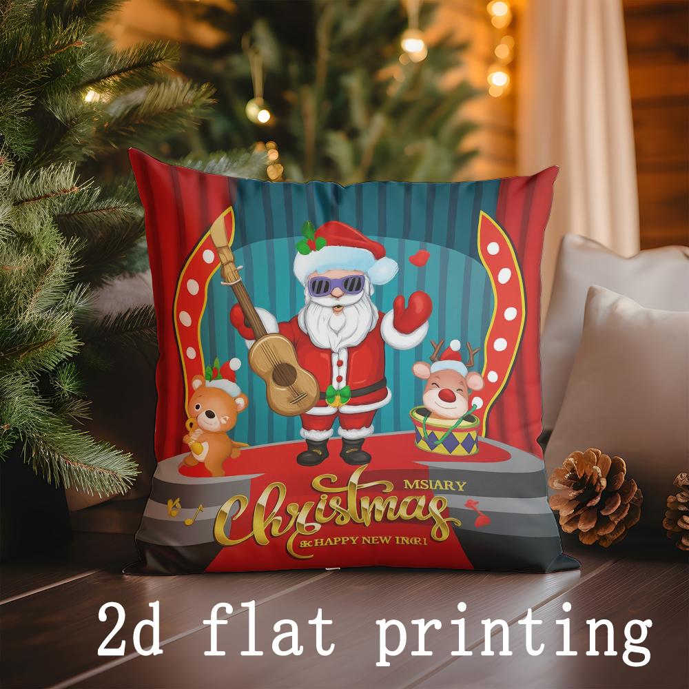 Heimdeko Kissenbezüge mit weihnachtlichem Digitaldruck Muster Kissenbezug Geeignet für Sofa Schlafzimmer Auto Kissenbezug