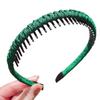 NonSlip Resin Cotton Hair Band For Women Workouts Spa Face Washing Secure Grip With Teeth Elastic Thin Headbands Multiple Color