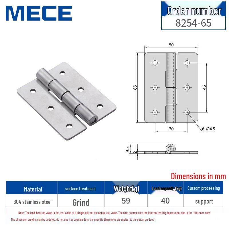 304 Stainless Steel Thickened Cabinet & Wooden Door Hinges
