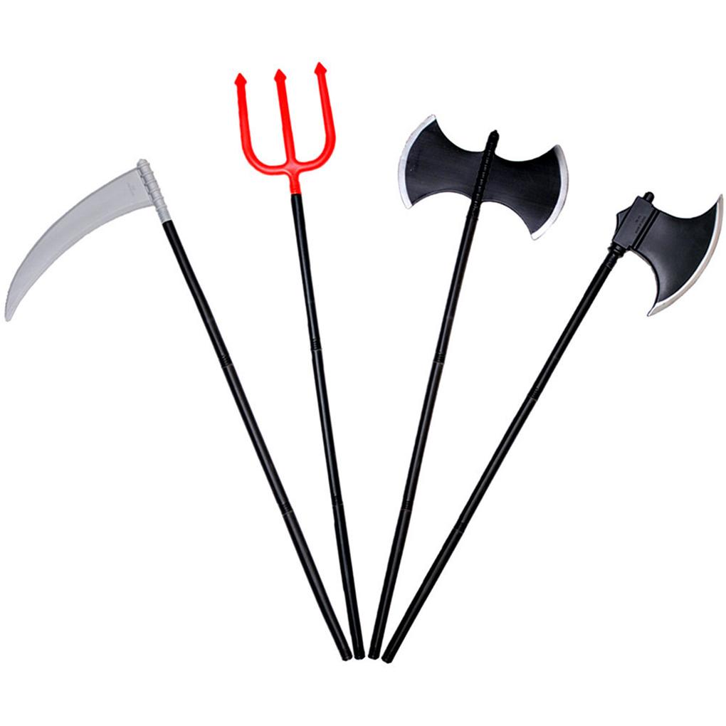 10 Pieces Halloween Dressing Accessories Interesting Interesting ulation Trident Sickle Costume Prop Clothing Accessory