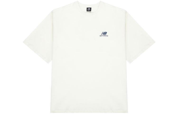 New Balance T Shirts Men s Ecru Crew Neck Moderate Straight Fit AMT22391-IV XL