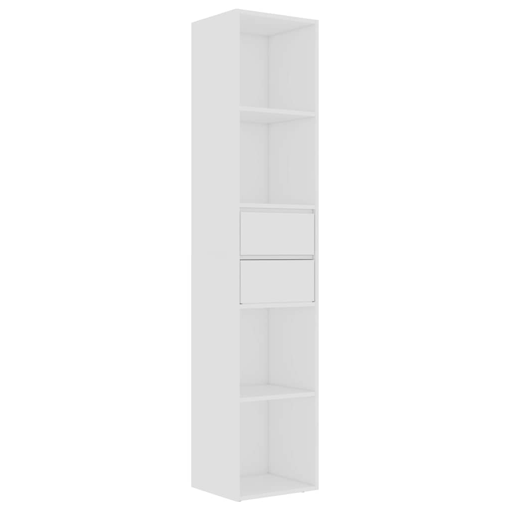 Weißes Bücherregal 36 x 30 x 171 cm Holzwerkstoff