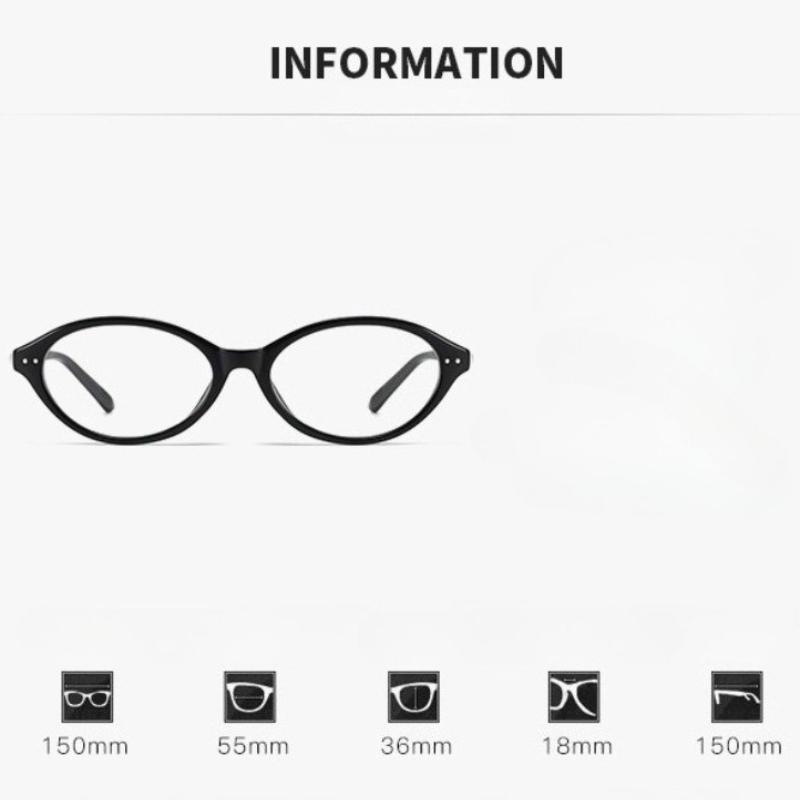 Small-Frame Oval Presbyopia Glasses for Women Simple Versatile High-Definition Blue Light Blocking Far Sight Glasses 0 To +4.0