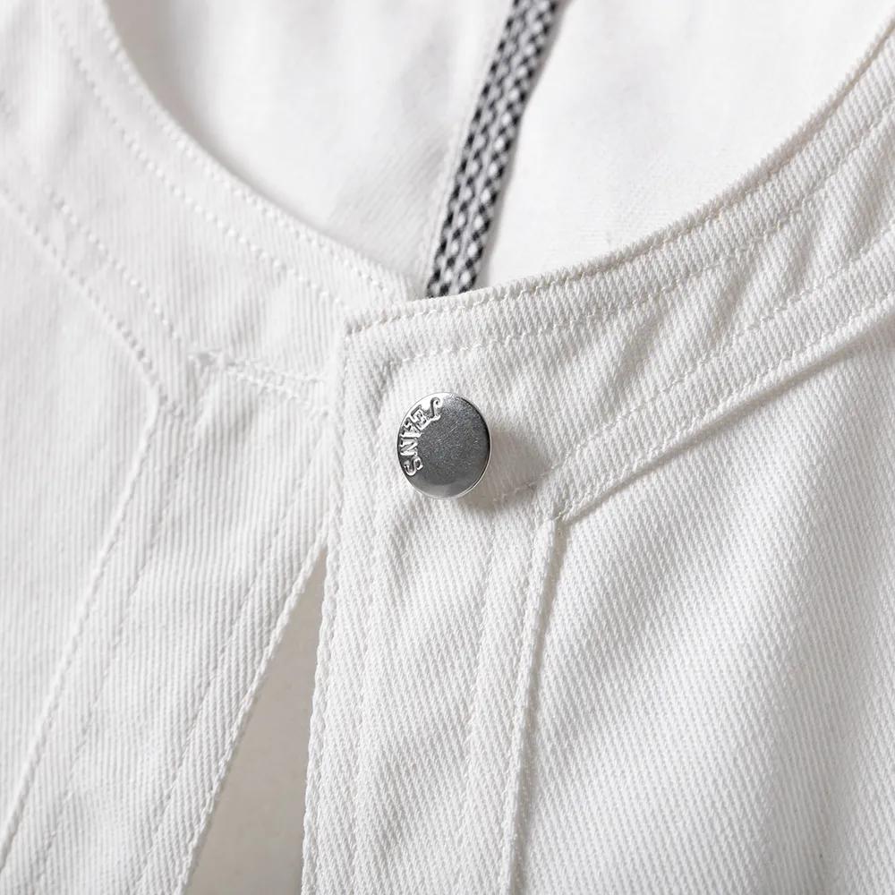 Gilet in Denim da Donna Leggero, Valorizzante, Senza Collo per Primavera e Autunno