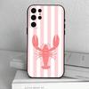 L-Lobster On S-Stripes Ocean  Phone Case For Samsung S25,24,23,22,30,21,10,9,Ultra,Plus,Lite,FE,4,5 G Soft Black Case
