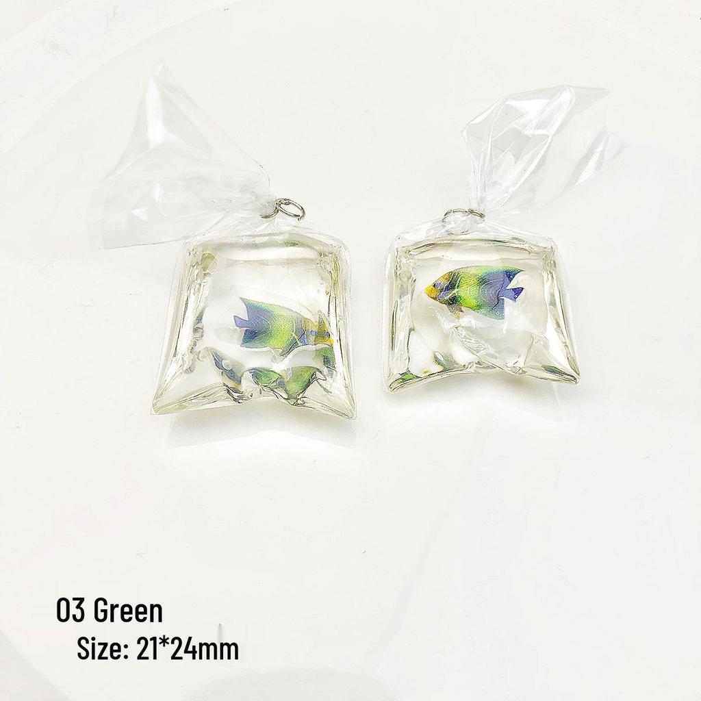 Tropical Fish Cartoon Keychain Necklace - DIY Water Bag Ocean Jewelry Accessory