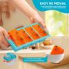 with Lid Food Freezing Molds Silicone Food Sauce Storage New Ice Mold