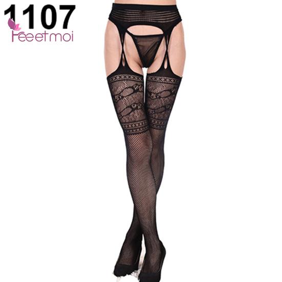 Sexy Pantyhose Enchanting Waist Curve Breathable Sleep Colthes Seamless Sexy Wear Long Mesh Lace Stocking Women Socks
