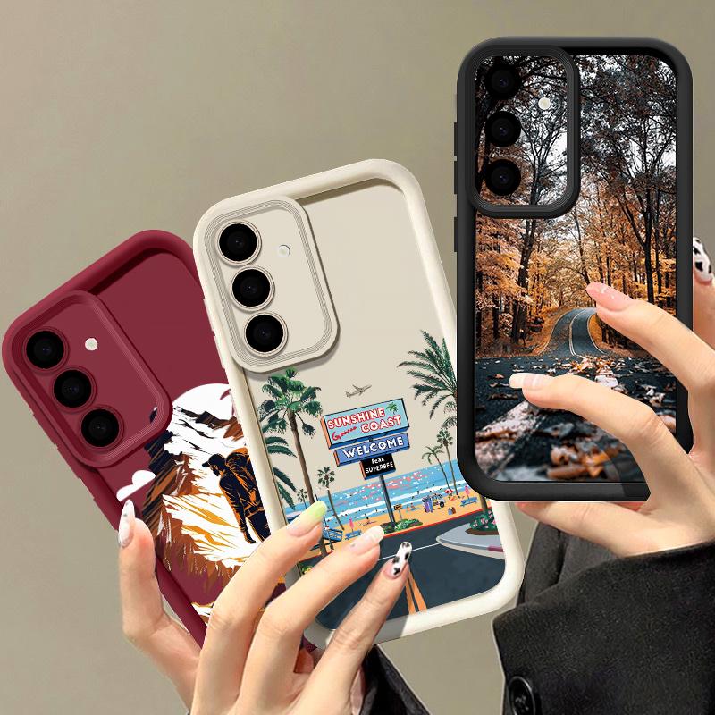 Mountain Road Print Case For Samsung A57 A37 A27 A17 S26 Ultra S25 FE A56 A36 A26 A16 A55 A35 A25 A15 A54 5G S21 S22 S23 S24 Plus Shockproof Cover