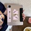 Cute Polka Dot Bunny Bow Case IPad Air 4 5 6 10.9 Inch Pro 11 13 Shockproof Side-Attach Cover With Sleep/Wake Function
