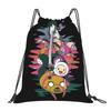 Custom Adventures Anime Times Drawstring Backpack Bags  Lightweight Fantasy Animation Gym Sports Sackpack Sacks for Training