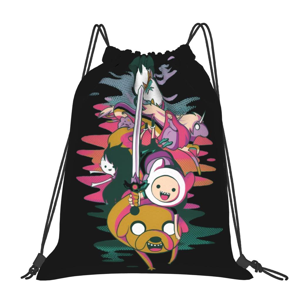 Custom Adventures Anime Times Drawstring Backpack Bags  Lightweight Fantasy Animation Gym Sports Sackpack Sacks for Training