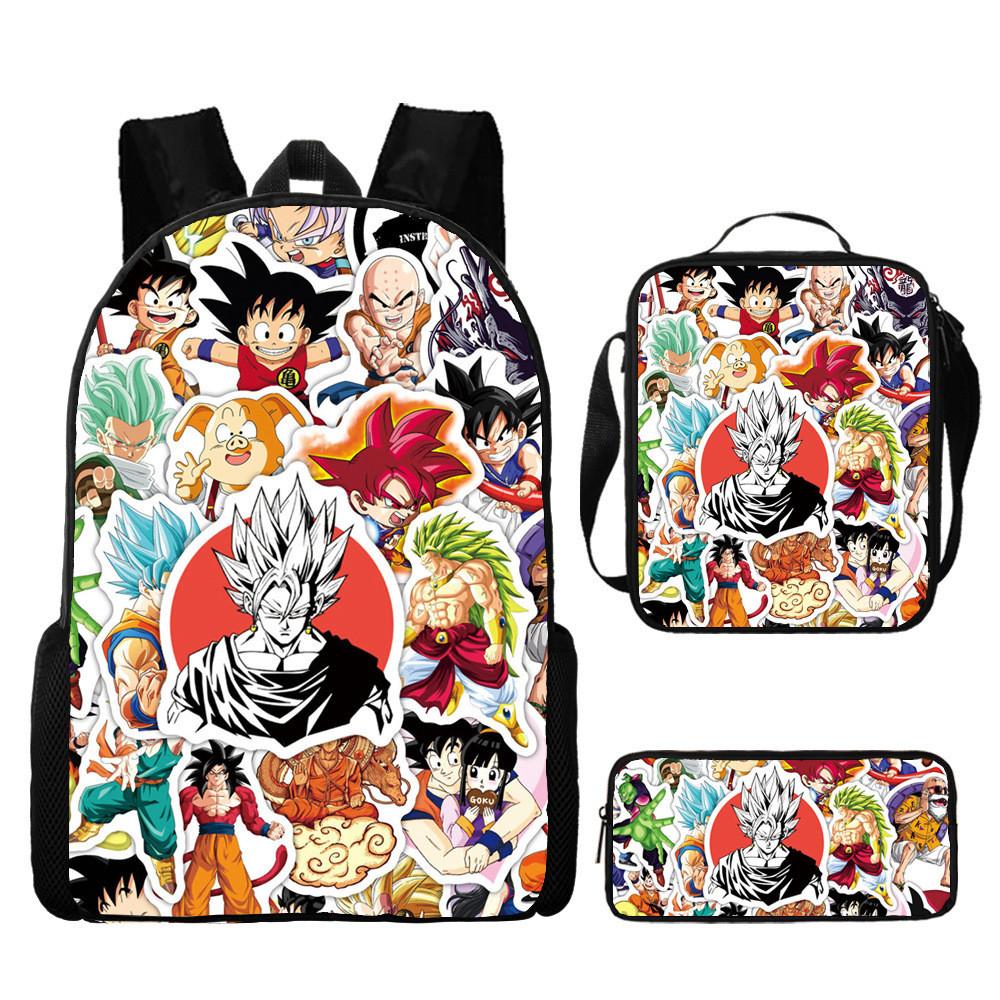 Zaino Dragon Ball Z Cartoon Tessuto Oxford Borsa Scolastica Con Spallacci Traspiranti Per Studenti Delle Scuole Medie