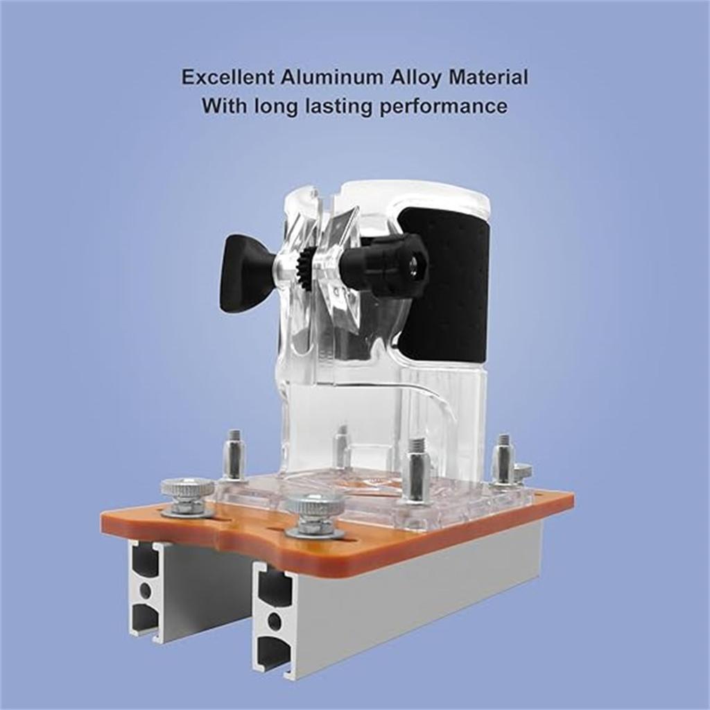 Holzfräser Basis, 2 in 1 Kompakte Holzfräser Basis Fräser Nutenhalterung für Schrank Schrank Möbel, Geeignet für Innendurchmesser 65mm