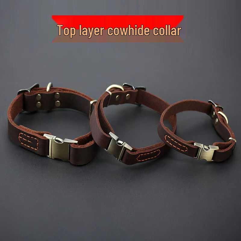 

Высококачественный универсальный кожаный ошейник для собак малого, среднего и большого размера
