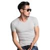 Mens Summer Casual Fashion V-neck T-shirt In Premium Quality Solid Colors