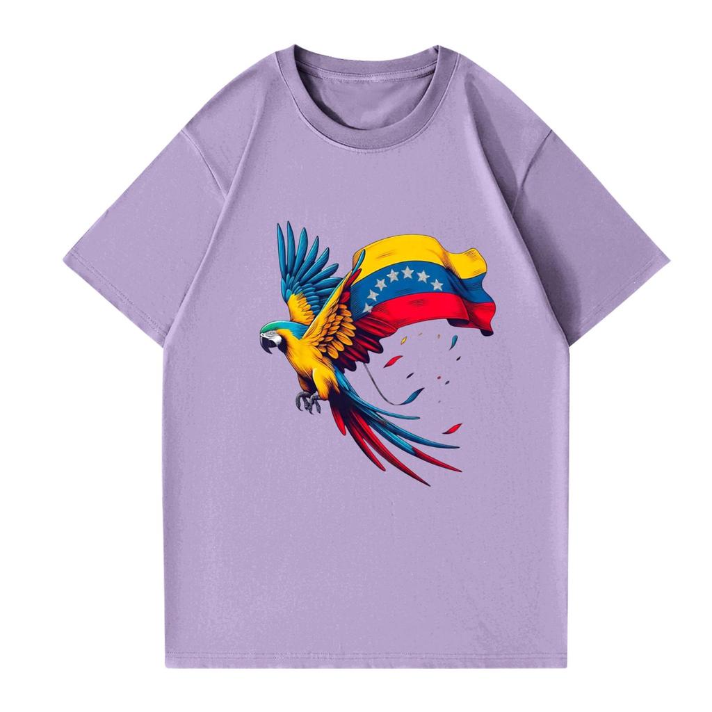 Modisches rundhalsiges lässiges bedrucktes kurzärmeliges T-Shirt Top für Damen und Herren