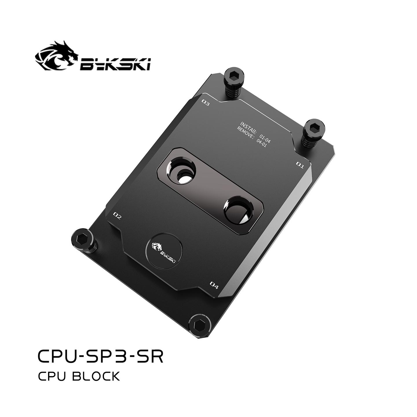 Bykski CPU Water Block For AMD TR4 Processor AI Server Cooler Computer Liquid Cooling,Brass+Copper,G1/4 ,CPU-SP3-SR CPU-SP3-SR