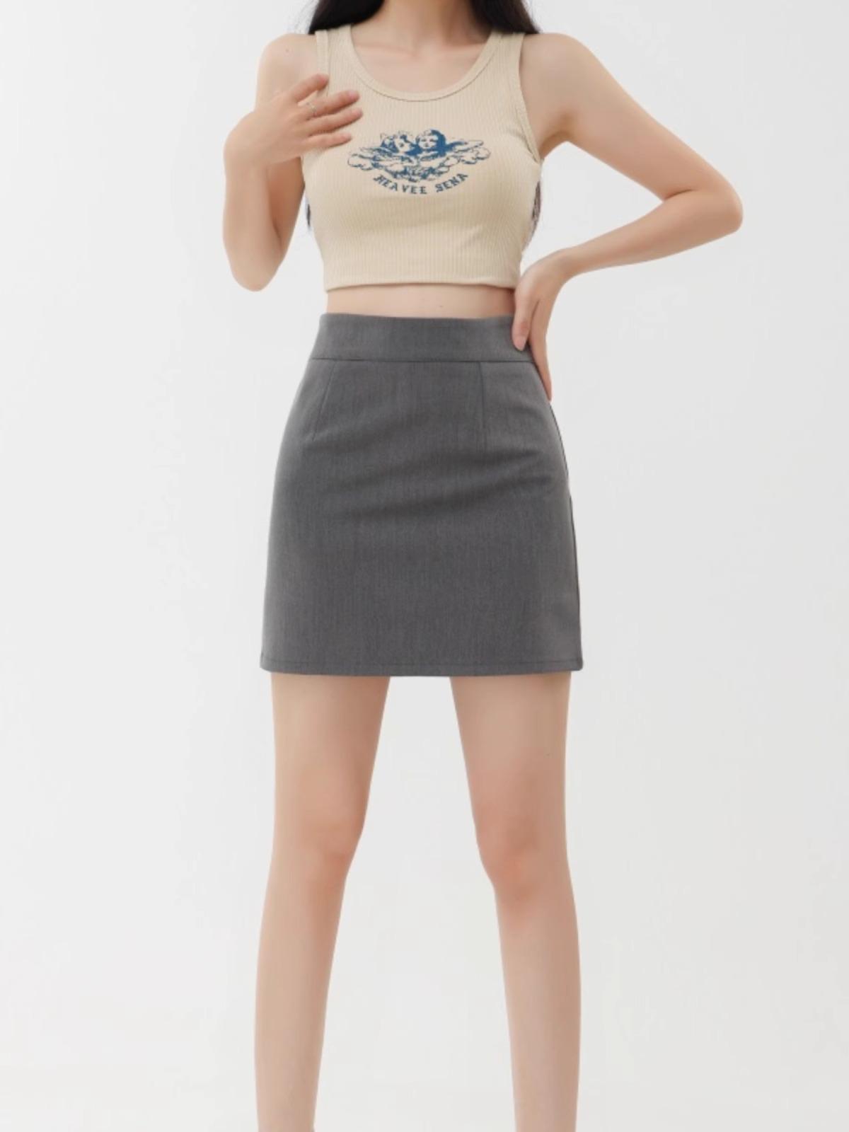 

High-waisted Hip-hugging Midi Skirt: Versatile Fashion for Spring and Autumn L