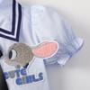 Girls' Summer Rabbit Police Officer JK Skirt Set with Princess Dress