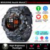 New Military Outdoor Smart Watch Men Compass Heart Rate BT Call LED Flashlight IP68 Waterproof Smartwatches For IOS Android